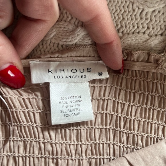 Kirious Brand Tan Embroidered Style Adjustable Camisole Women’s Size Medium - Picture 10 of 13